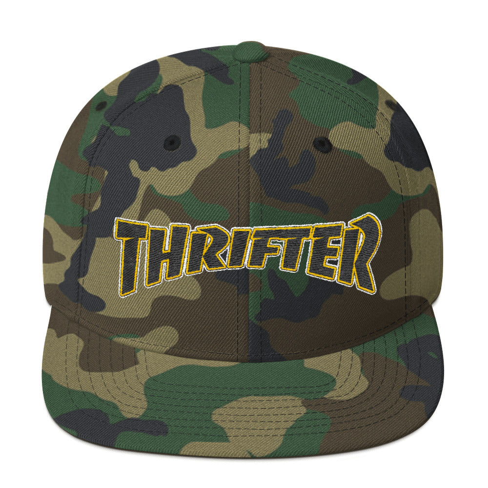 Thrifter Snapback Hat Camo/Blk